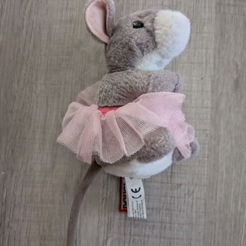 Douglas Tippy Toe Gray Mouse with Pink Tutu